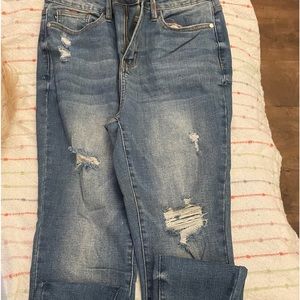 Just Blue size 9 Rainbow Stitching skinny fit